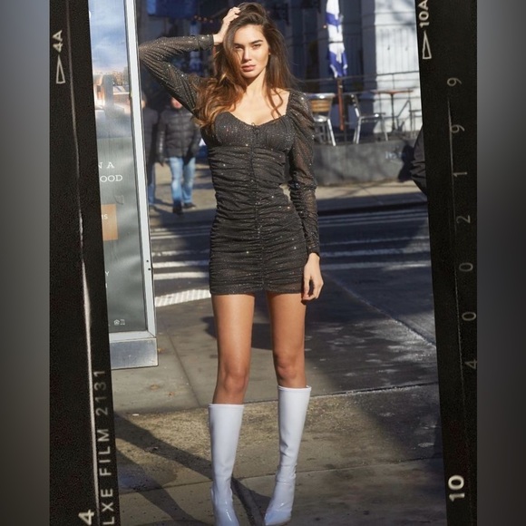 🍋 For Love & Lemons Glitter Dress - Picture 1 of 8